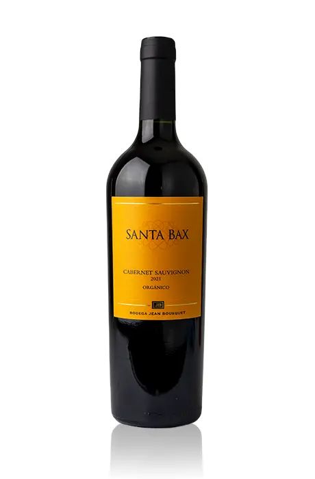 Fles Cabernet Sauvignon, wijnjaar 2021 uit Argentinië van wijnhuis Jean Bousquet, Santa Bax.